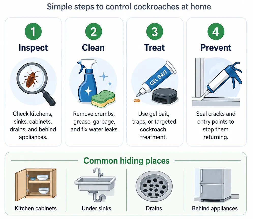 Cockroach Treatment Process